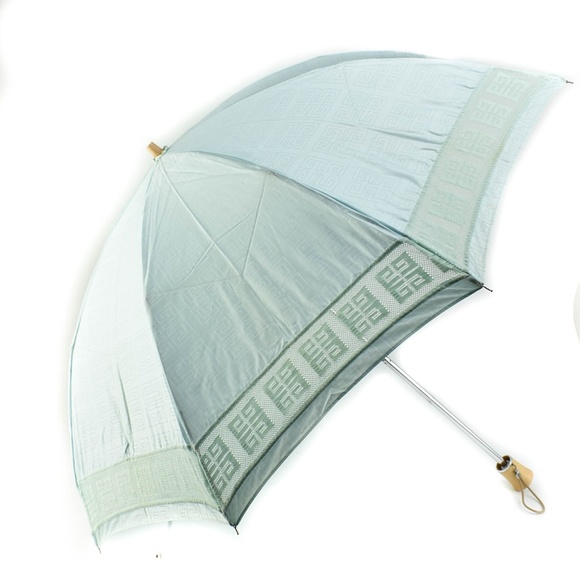 GIVENCHY: Pale Blue, "4G" Logo Folding Umbrella mo - Picture 1 of 8